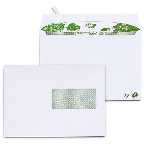 Witte envelop ERA Pure met venster - Doos van 200 - GPV Green®