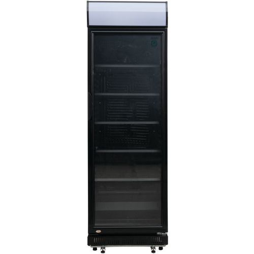 Réfrigérateur traiteur avec porte vitrée - entièrement noire, 347 L.