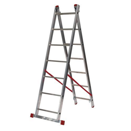Aluminium ladder Hobby - 2 × 7 treden - Alpos Alu