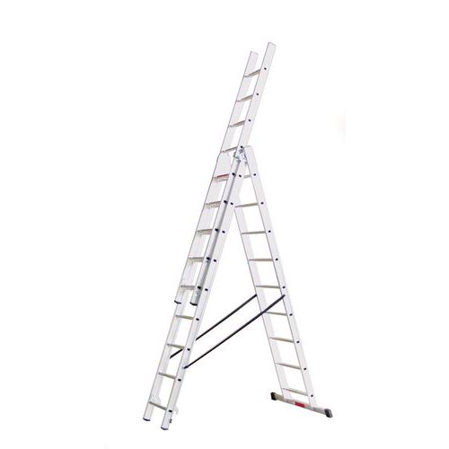 Telescopische aluminium ladder Profi - 3 × 9 treden - Alpos Alu