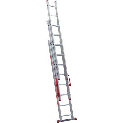 Telescopische ladder van aluminium Pro - 3 × 8 treden - Alpos Alu