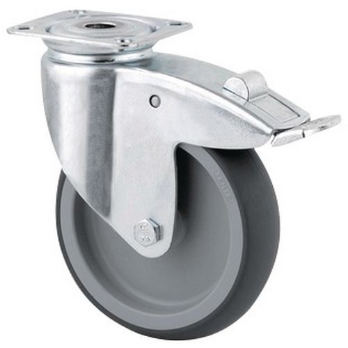Roulette pivotante à platine - 75 kg