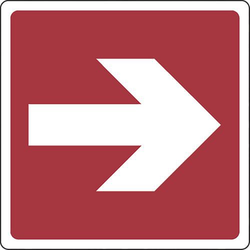 Brandbestrijdingsbord - Richtingspijl rechts - Aluminium Brandbestrijdingsbord - Richtingspijl rechts - Aluminium