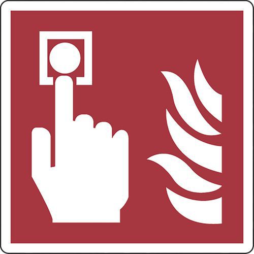 Panneau incendie - Point d'alarme incendie - Aluminium