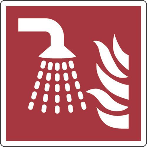 Brandbestrijdingsbord - Brandblussysteem waternevel - Zelfklevend