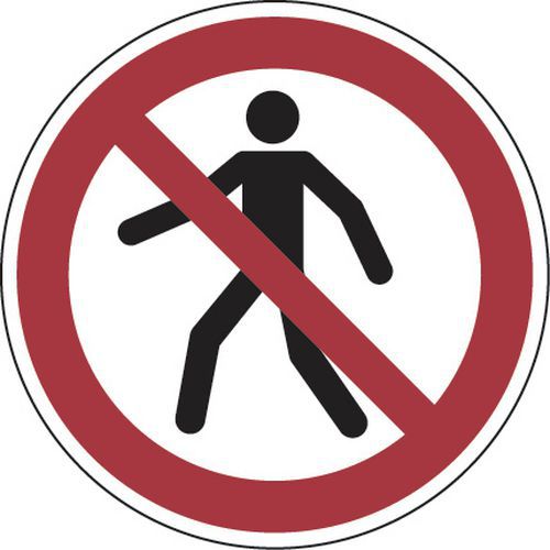 Verbodsbord - Verboden voor voetgangers - Aluminium