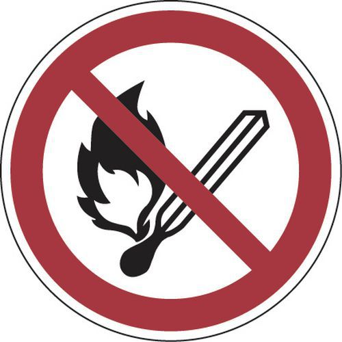 Verbodsbord - Open vuur verboden - Aluminium