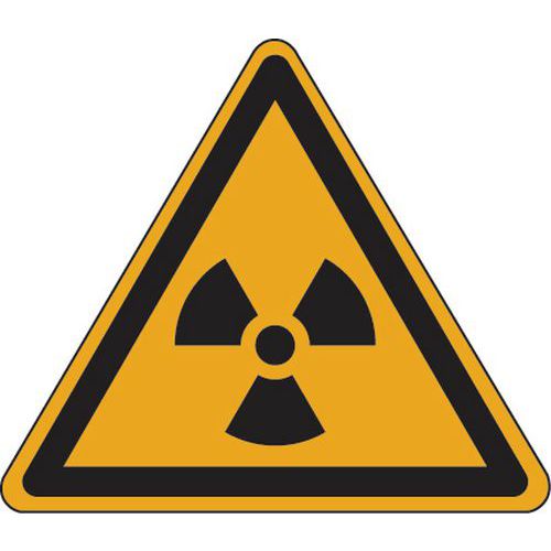 Waarschuwingsbord - Radioactief materiaal of ioniserende straling - Aluminium