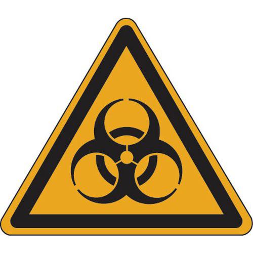 Waarschuwingsbord - Biologisch gevaar - Zelfklevend