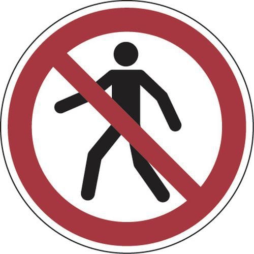 Verbodsbord - Verboden voor voetgangers - Zelfklevend