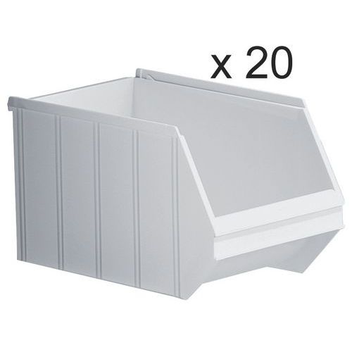 Nestbare bakken met tuit - lengte 350 mm - 14 l - set van 20