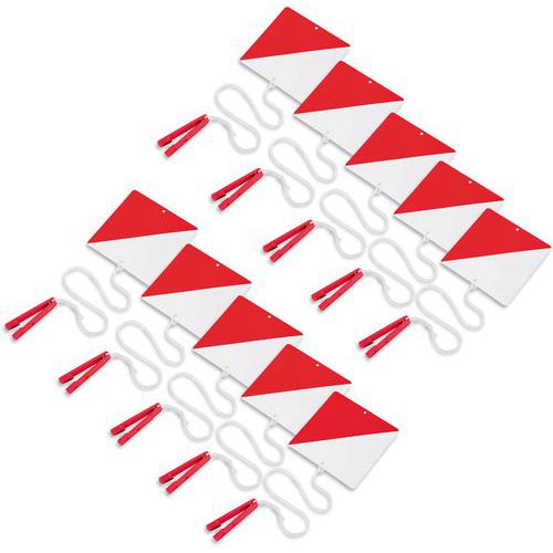 Orientatiemarkers + markeertangen - Set van 10 - Orientsport