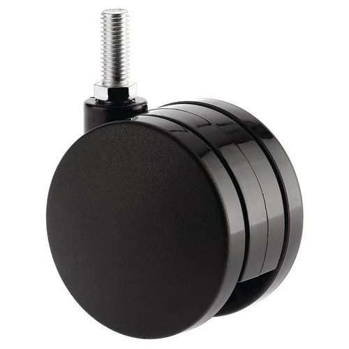 Roulette pivotante design à tige filetée