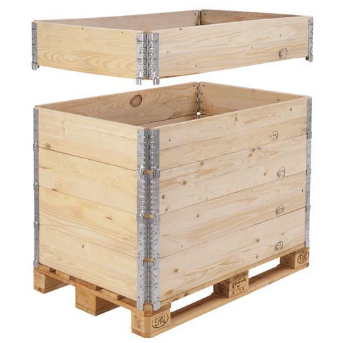 Houten palletkist ISPM 15 - inklapbaar - 1200 x 800 mm - Manutan