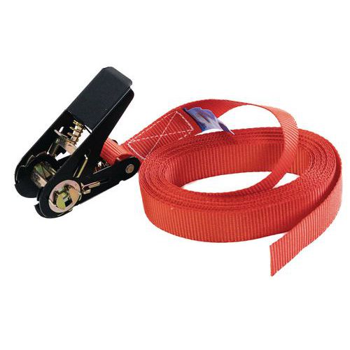Sjorband met spanner met ratel - Belasting 350 kg - Manutan