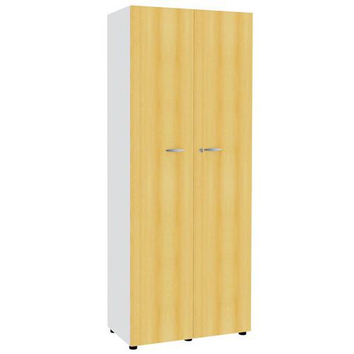 Armoire à portes battantes Open - Hêtre/ blanc