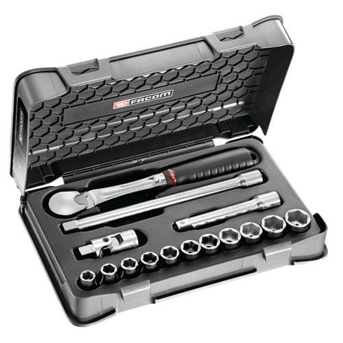 Dopsleutelset 1/2 6-kant inch maten - SL.161-1P6U - Facom