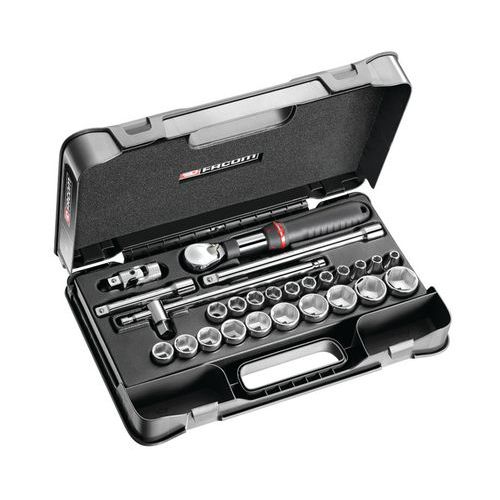 Coffret douilles 1/2 6 pans métriques - SXL.161-4P6 Coffret douilles 1/2 6 pans métriques - SXL.161-4P6