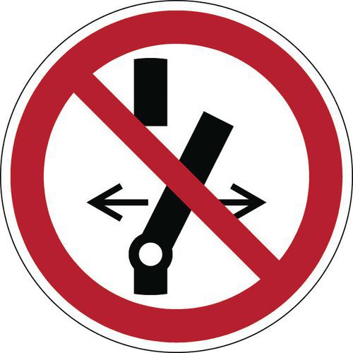 Panneau interdiction rond - Ne pas modifier la position de l'interrupteur - Rigide