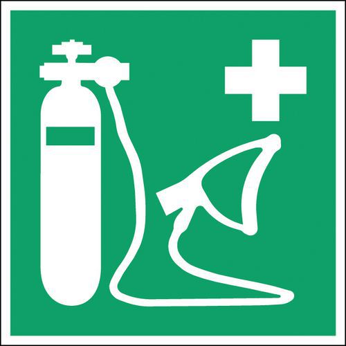Panneau secours - Kit oxygène médical - Rigide