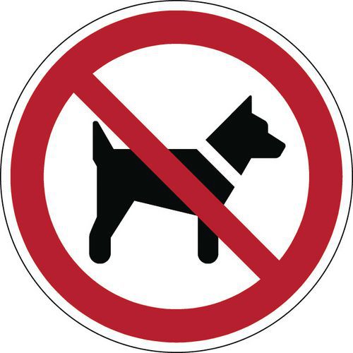 Verbodsbord - Verboden voor honden - Hard
