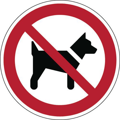 Panneau interdiction - Interdit aux chiens - Rigide Panneau interdiction - Interdit aux chiens - Rigide