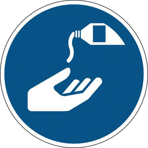 Gebodsbord - Beschermingscrème gebruiken - Hard