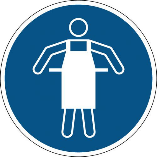 Gebodsbord - Beschermingsschort gebruiken - Hard