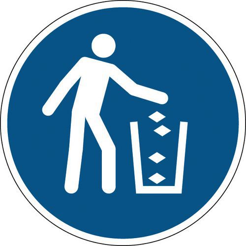 Gebodsbord - De afvalbak gebruiken - Hard Gebodsbord - De afvalbak gebruiken - Hard