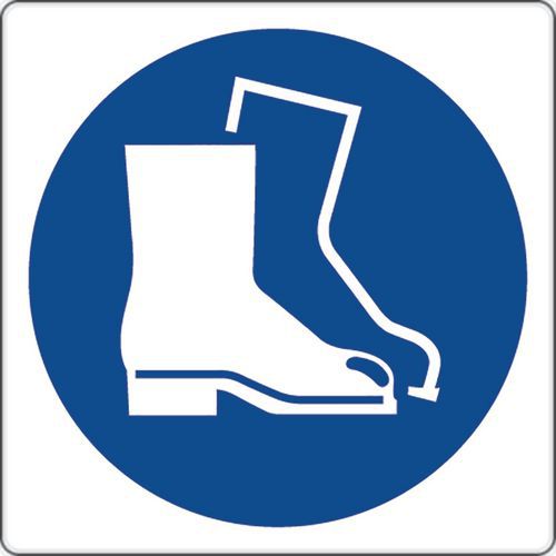 Panneau obligation - Port chaussures sécurité - Aluminium