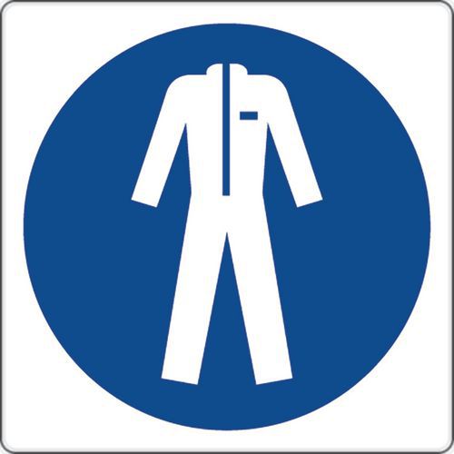 Gebodsbord - Veiligheidskleding dragen - Aluminium Gebodsbord - Veiligheidskleding dragen - Aluminium