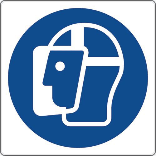 Gebodsbord - Beschermingsvizier dragen - Aluminium Gebodsbord - Beschermingsvizier dragen - Aluminium