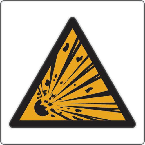 Waarschuwingsbord - Explosieve stoffen - Aluminium