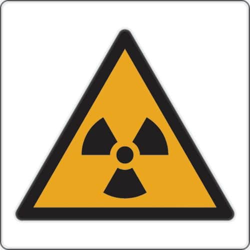 Waarschuwingsbord - Radioactieve stoffen - Aluminium