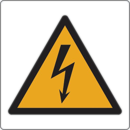 Waarschuwingsbord - Elektrische spanning - Aluminium Waarschuwingsbord - Elektrische spanning - Aluminium