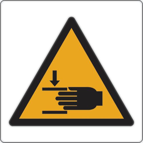 Waarschuwingsbord - Beknellingsgevaar voor handen - Aluminium