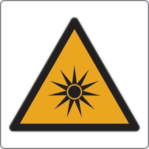 Panneau danger - Radiations optiques - Aluminium Panneau danger - Radiations optiques - Aluminium