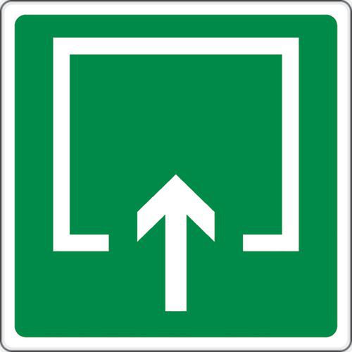Evacuatiebord - Veilige zone - Aluminium Evacuatiebord - Veilige zone - Aluminium