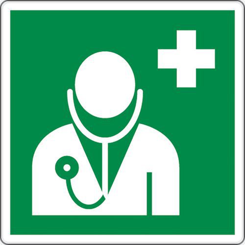 Panneau secours - Médecin - Aluminium Panneau secours - Médecin - Aluminium