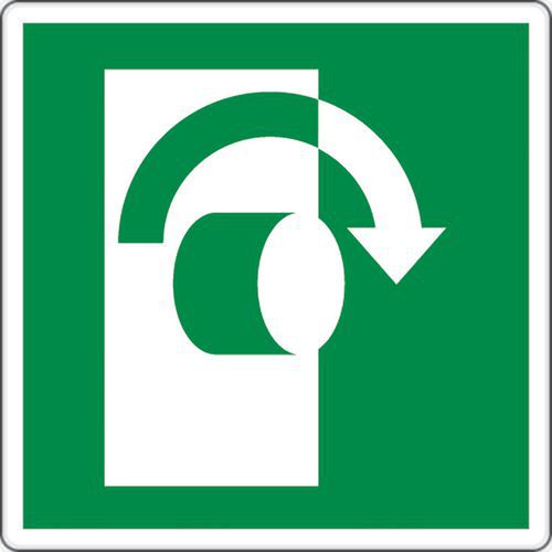 Evacuatiebord - Rechtsom draaien - Aluminium Evacuatiebord - Rechtsom draaien - Aluminium