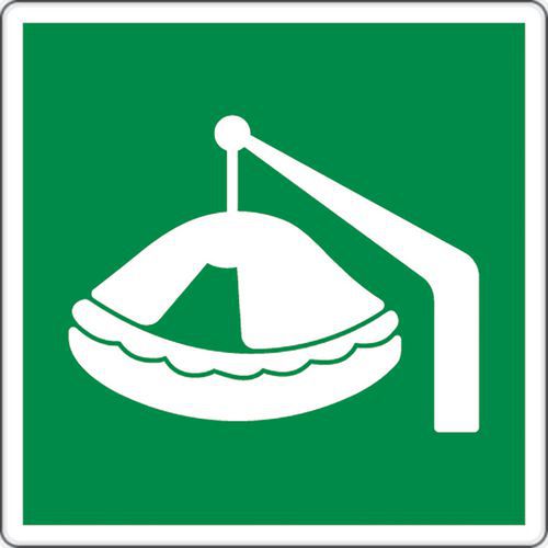 Panneau évacuation - Radeau sauvetage par bossoir - Aluminium Panneau évacuation - Radeau sauvetage par bossoir - Aluminium