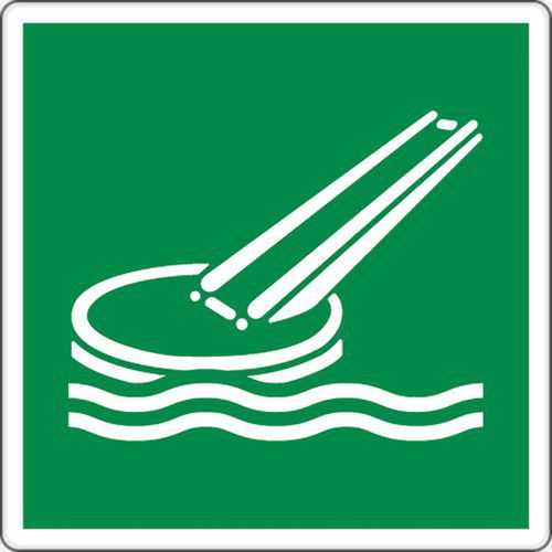 Panneau évacuation - Glissière évacuation en mer - Aluminium Panneau évacuation - Glissière évacuation en mer - Aluminium