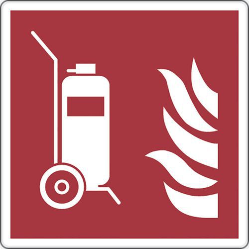 Brandbord - Brandblusser op wielen - Aluminium