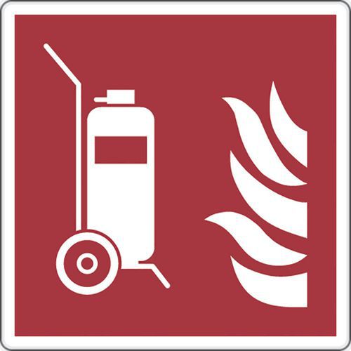 Panneau incendie - Extincteur sur roues - Aluminium