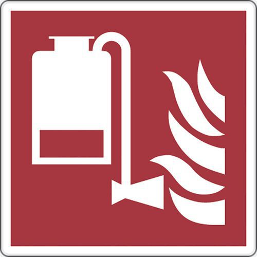 Panneau incendie - Extincteur portatif à mousse - Aluminium