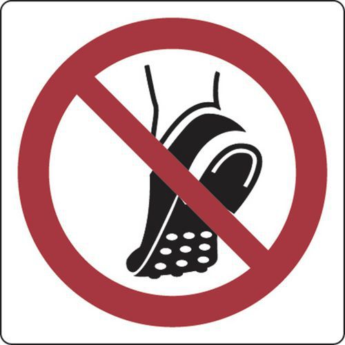 Panneau interdiction - Port chaussures à crampons - Aluminium