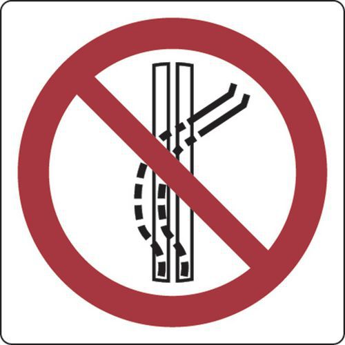 Panneau interdiction - Ne pas quitter la piste - Aluminium