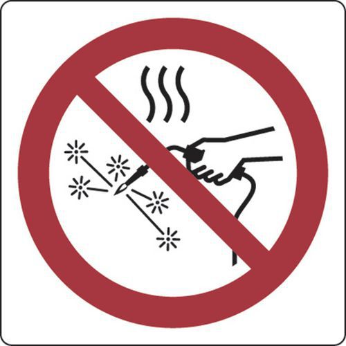 Verbodsbord - Apparaten die warmte genereren verboden - Aluminium Verbodsbord - Apparaten die warmte genereren verboden - Aluminium