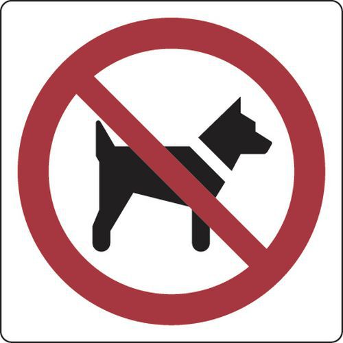 Verbodsbord - Verboden toegang voor honden - Aluminium