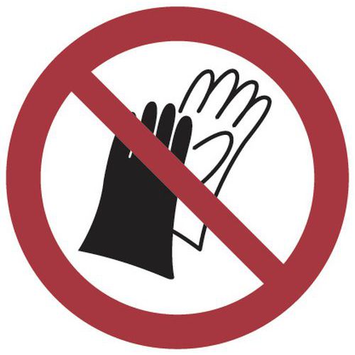 Verbodsbord - Handschoenen niet toegestaan - Aluminium